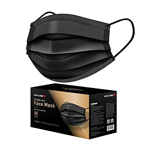 BYD Black Disposable Face Mask