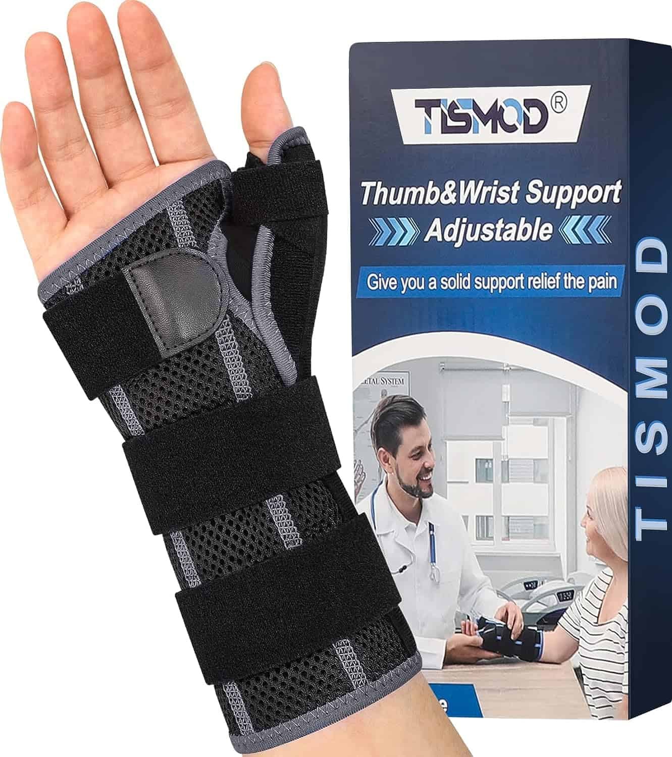 Wrist Support Brace with 3 Metal Splints For Arthritis Carpal Tunnel  Tendonitis
