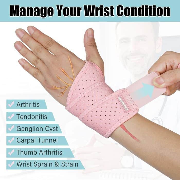 wrist hand brace elastic palm support carpal tunnel tendonitis pain relief new