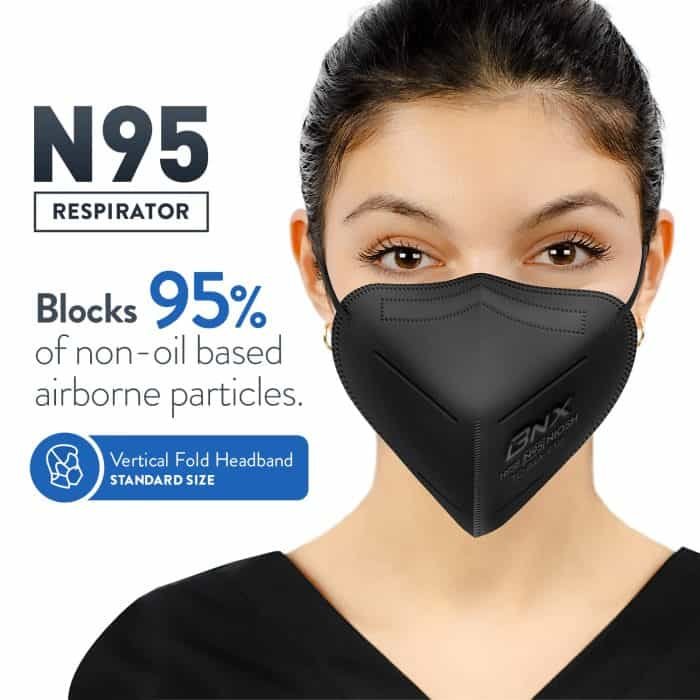 BNX N95 Mask Black MADE IN USA