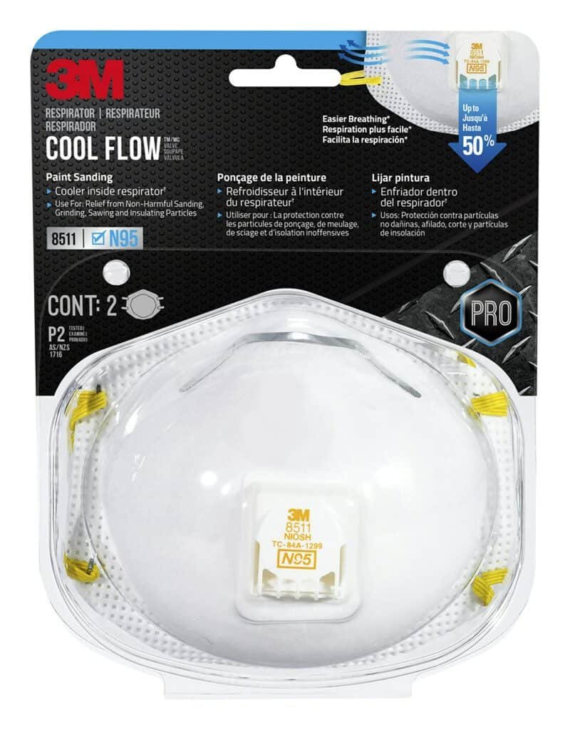 3M 8511 N95 Paint Disposable Respirator with Cool Flow Valve