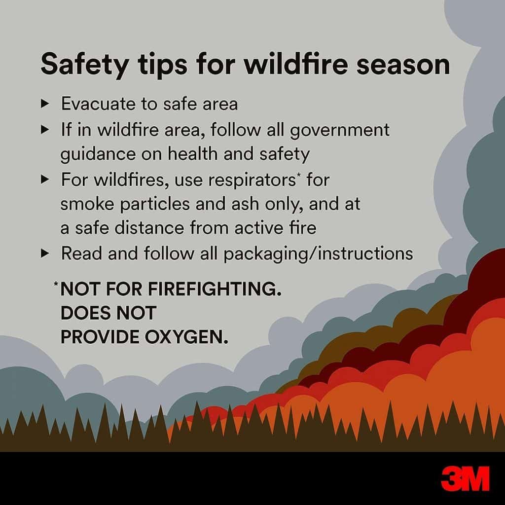 safety tips for wildfire season wear a mask