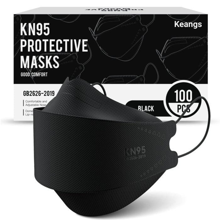 black KN95 mask