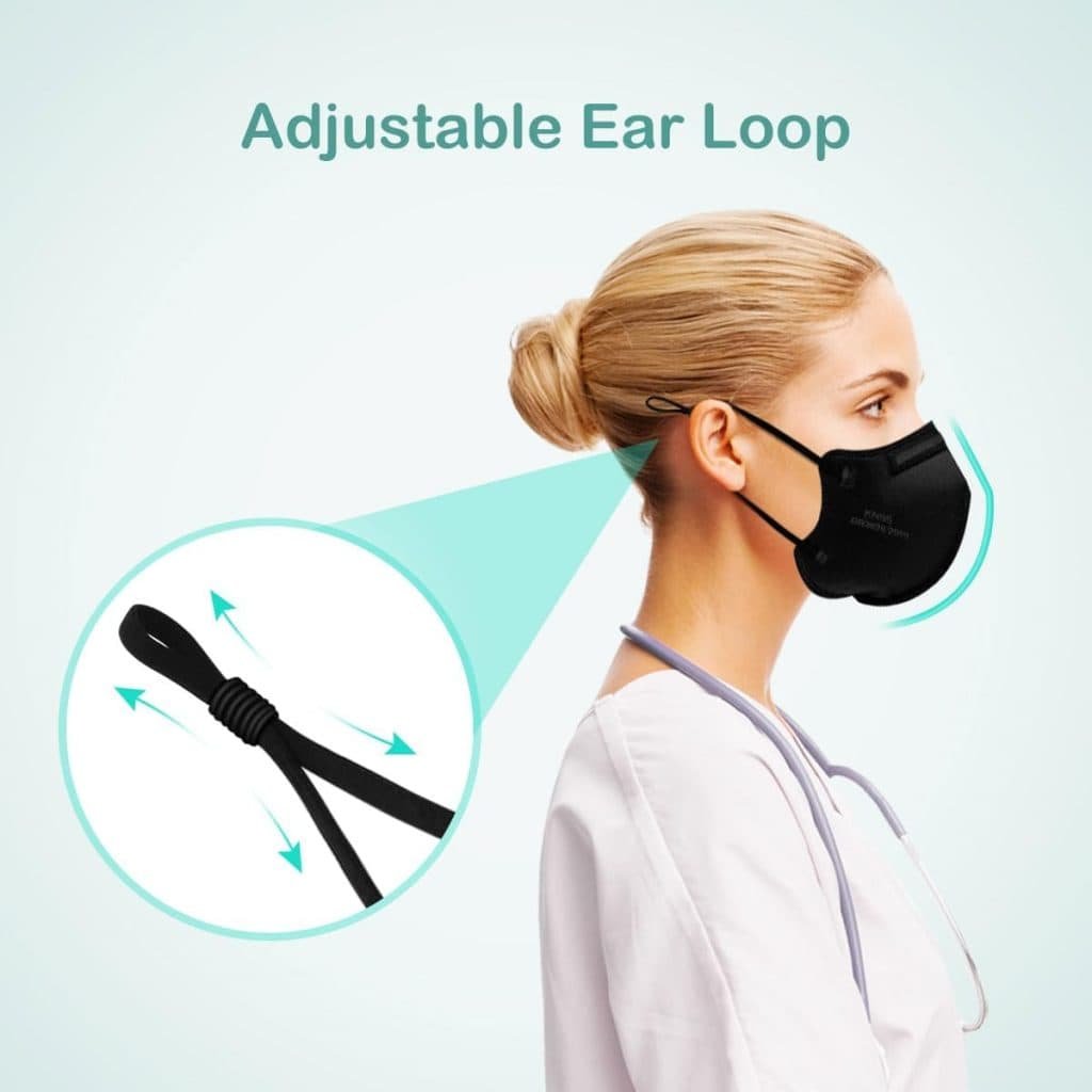 buy kn95 with adjustable ear loops