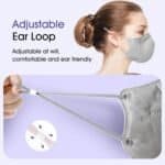 KN95 mask with adjustable ear loop