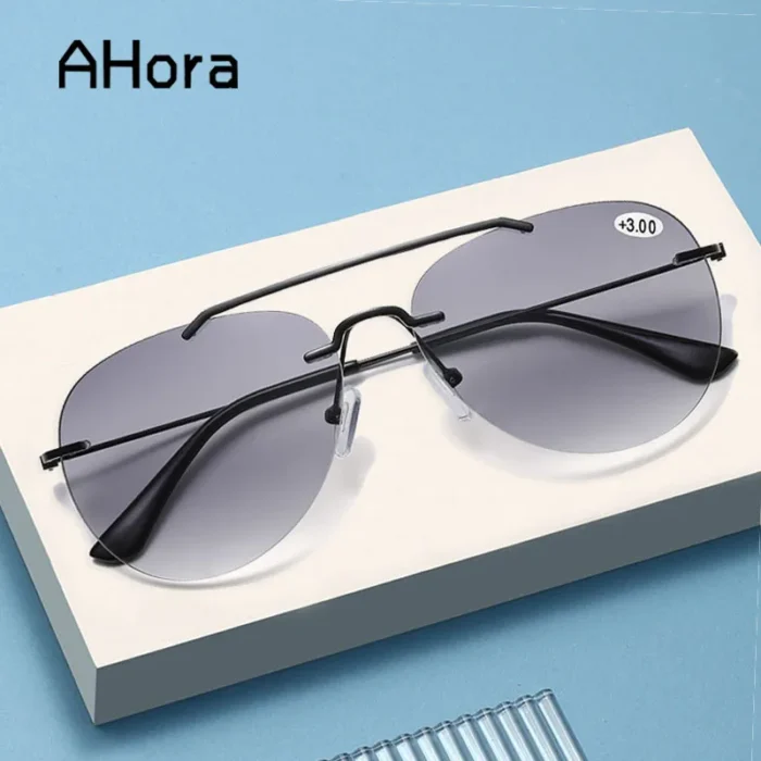 Anti-UV polarized oversized sunglasses for reading