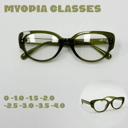 Buy Luxury Cat Eye Myopia Glasses - Stylish Anti-blue Light Prescription Eyewear