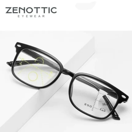 ZENOTTIC Retro Anti-blue Light Progressive Multifocal Reading Glasses for Men and Women