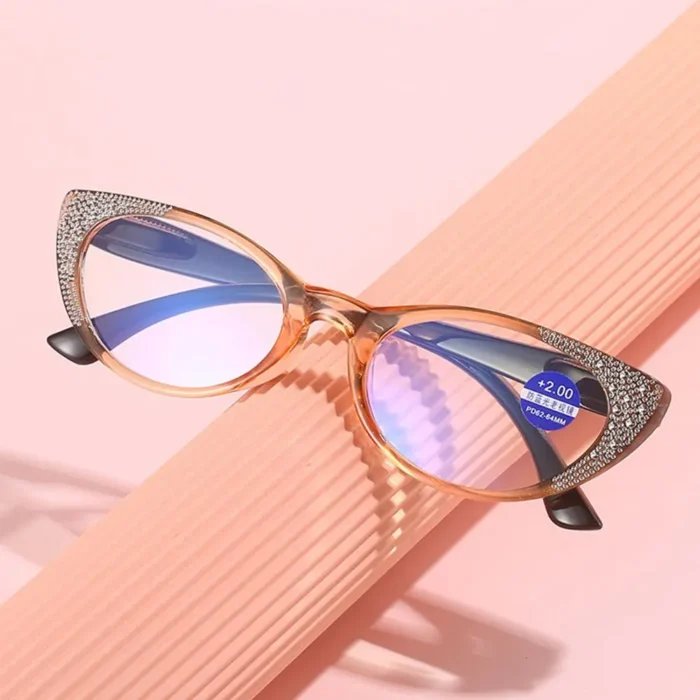 Rhinestone cat eye reading glasses