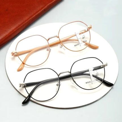 progressive reading glasses without magnification on top