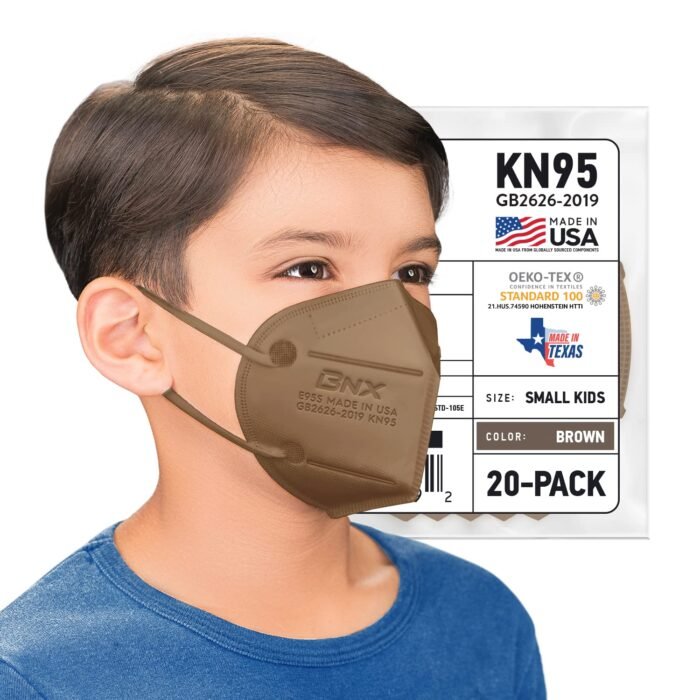 BNX KN95 Disposable Face Mask for Kids Made in USA