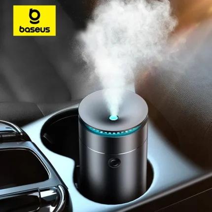 Baseus Car Diffuser Humidifier Auto Air Purifier Aromo Air Freshener with LED Light For Car Aroma Aromatherapy Diffuser 4